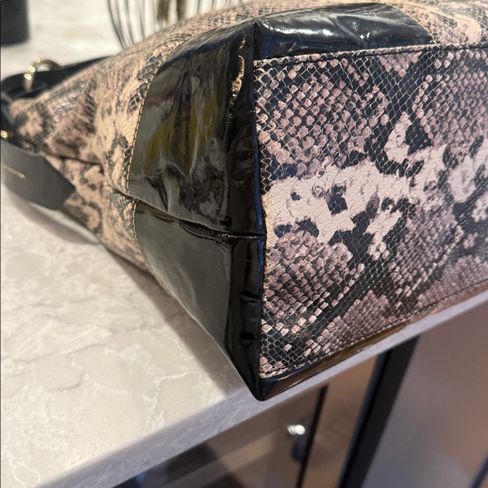 Dooney and Bourke, python, black and gray hobo sh… - image 7